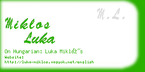 miklos luka business card